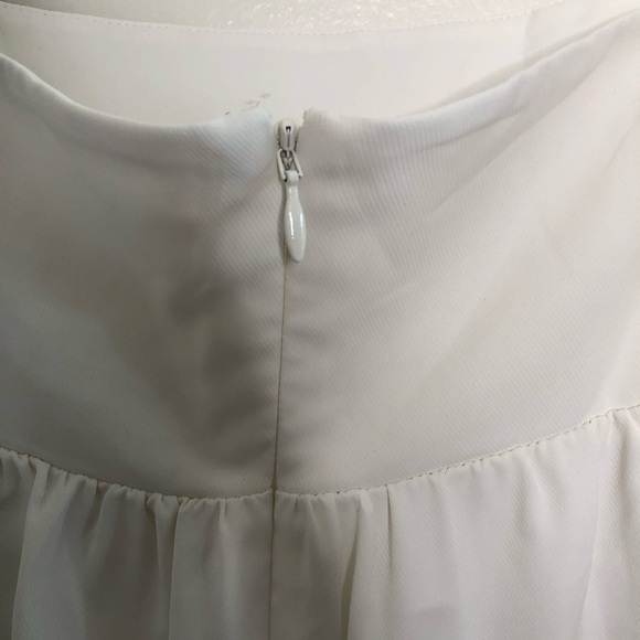 Amanda Uprichard White Darling Puff Sleeve Mini Dress Size XL - Picture 6 of 12